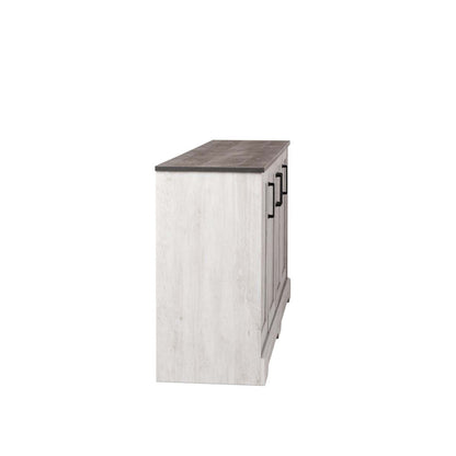 Prepac Rustic Ridge 4-Door Console Buffet - Washed White|Console Rustic Ridge de Prepac à 4 portes - blanc délavé
