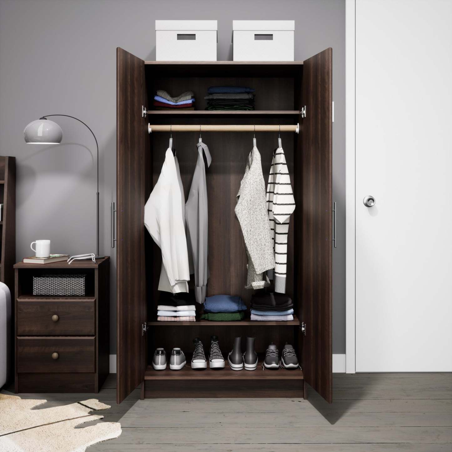 Armoire-penderie Elite 32 - Espresso|Armoire-penderie Elite de 32 po - expresso