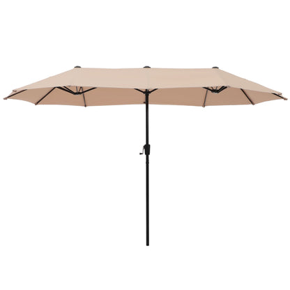 Parasol de terrasse double face extra large de 4 m (13 pi) avec manivelle, MAISON ARTS