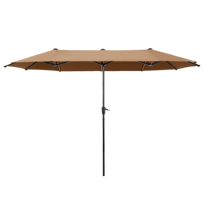 Parasol de terrasse double face extra large de 4 m (13 pi) avec manivelle, MAISON ARTS