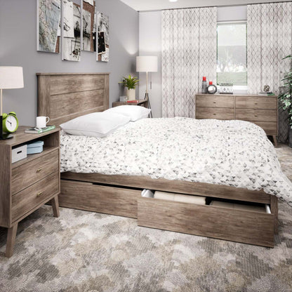 Milo 2-Drawer Tall Nightstand - Drifted Grey|Table de nuit haute Milo à 2 tiroirs - gris délavé