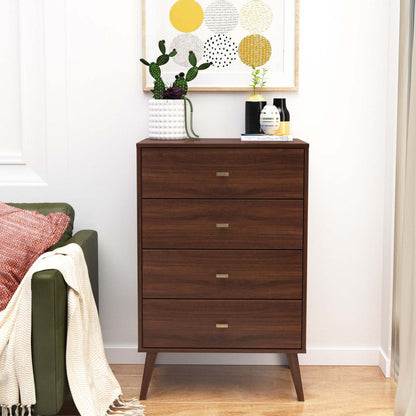 Milo Tall 4-Drawer Chest - Cherry|Commode verticale haute Milo à 4 tiroirs - cerisier