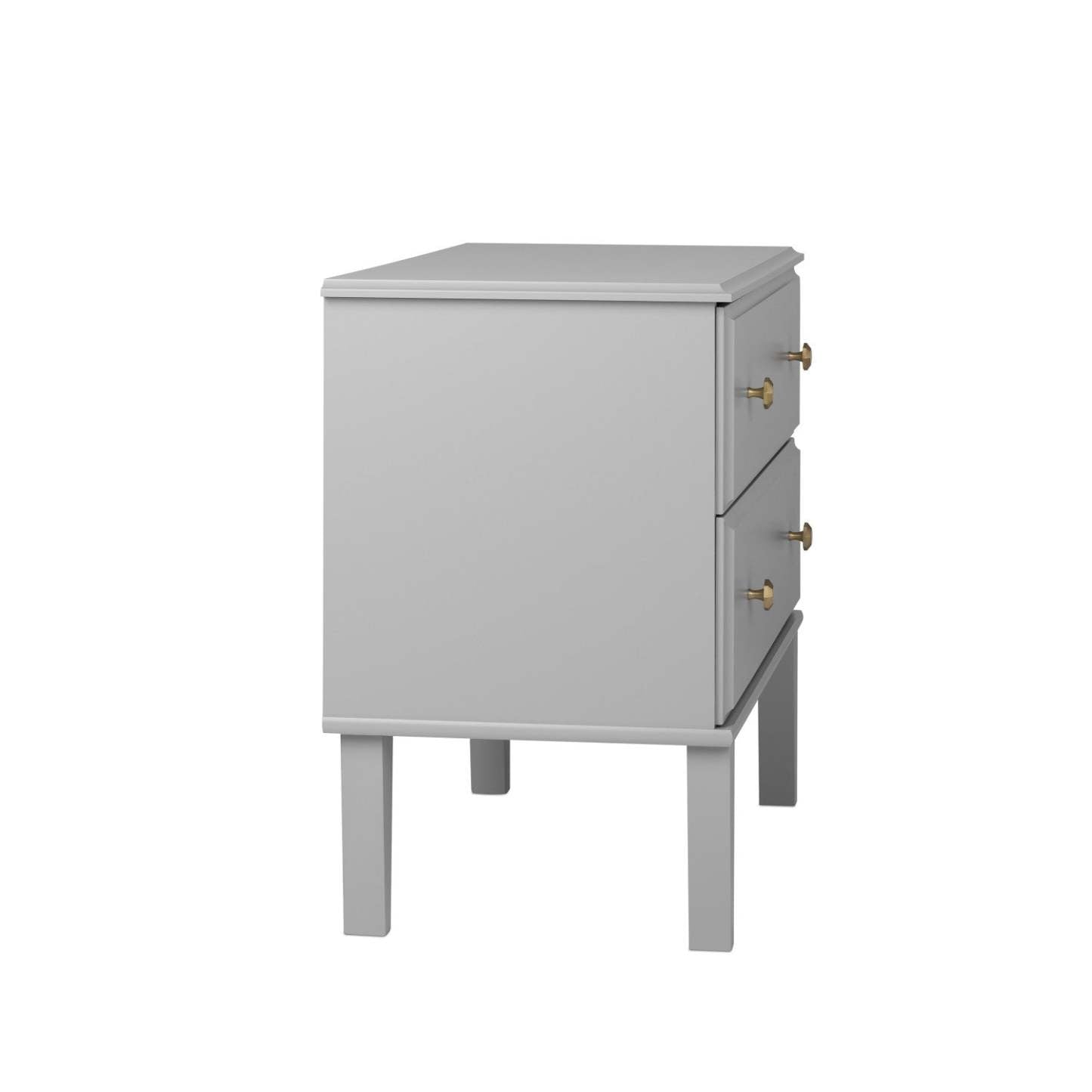 Prepac Lux 2-Drawer Nightstand - Grey|Table de nuit Lux de Prepac à 2 tiroirs - grise