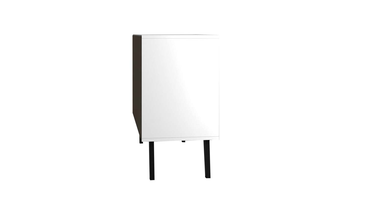 Manhattan Comfort Mid-Century Modern Amsterdam 3-Shelf Accent Cabinet - Blanc|Armoire décorative Amsterdam de Manhattan Comfort de style moderne du milieu du 20e siècle avec 3 tablettes - blanche