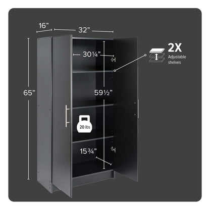 Armoire-penderie Elite 32 - Noir|Armoire-penderie Elite de 32 po - noire