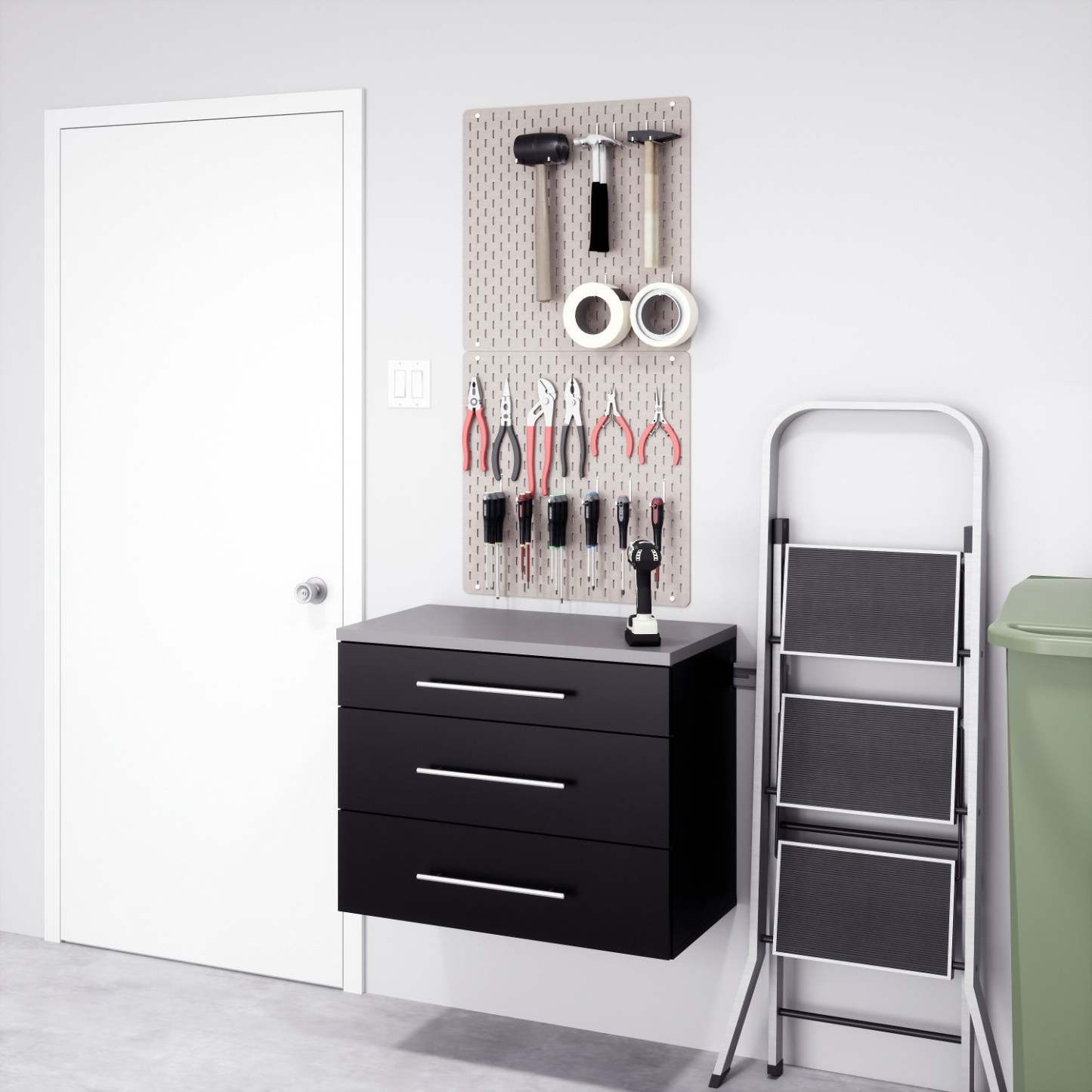 Hangups 3-Drawer Base Storage Cabinet - Black|Armoire de plancher HangUps à 3 tiroirs avec rangement - noire