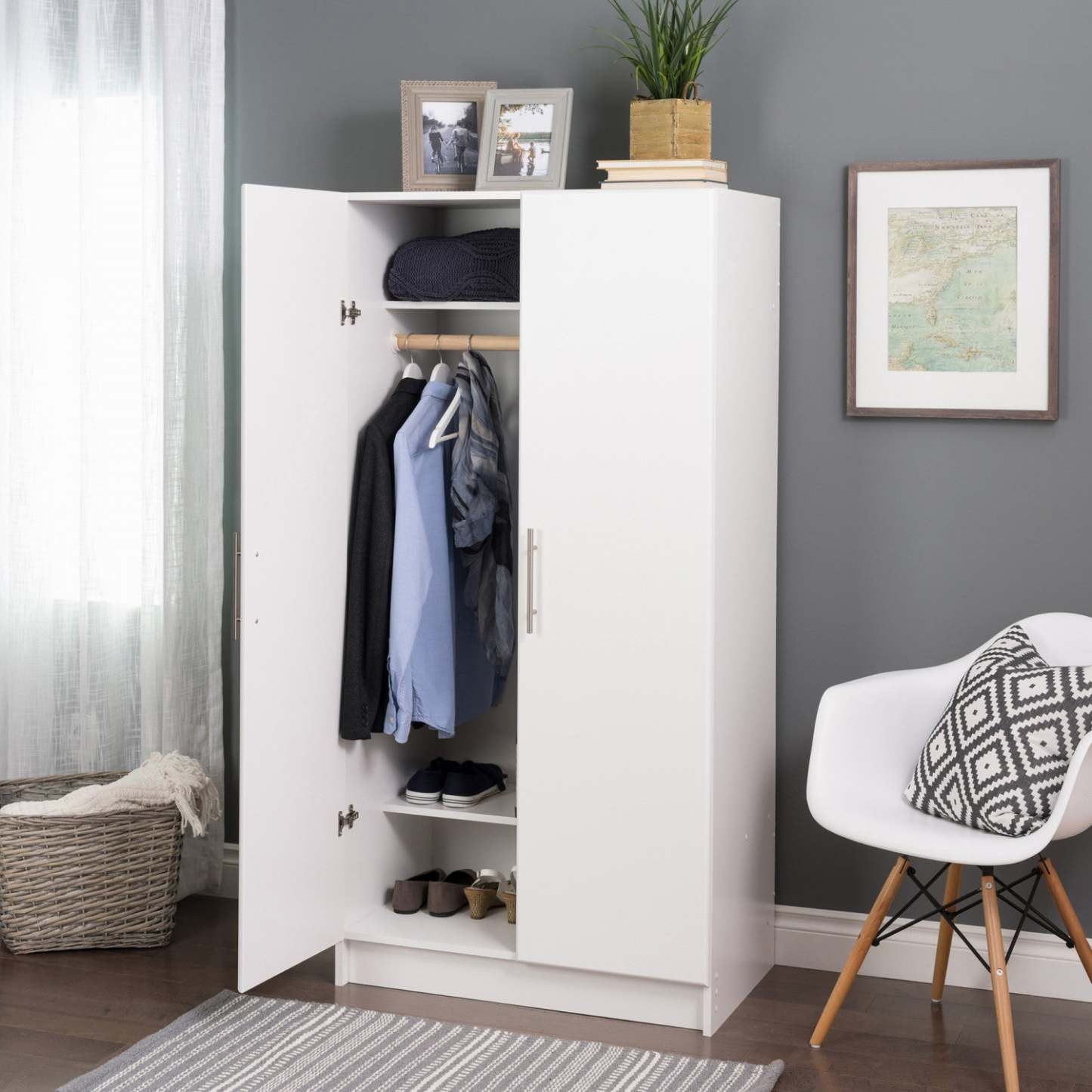 Armoire-penderie Elite 32 - Blanc|Armoire-penderie Elite de 32 po - blanche