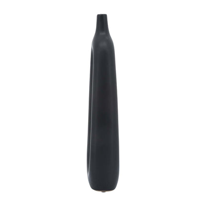 Vase de 14 po en céramique avec découpe - noir|Ceramic 14 Open Cut-Out Vase - Black