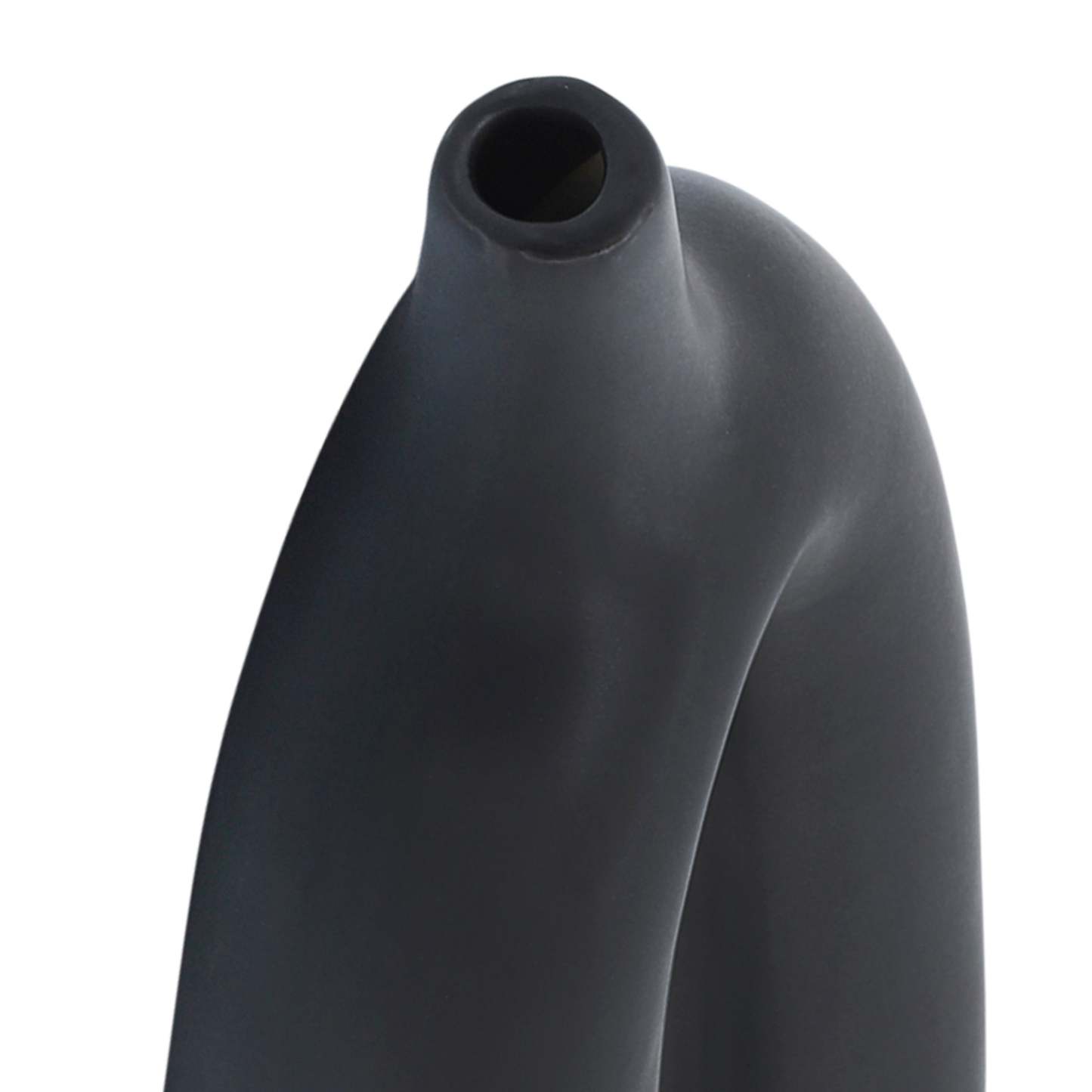 Vase de 14 po en céramique avec découpe - noir|Ceramic 14 Open Cut-Out Vase - Black