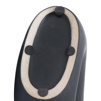 Vase de 14 po en céramique avec découpe - noir|Ceramic 14 Open Cut-Out Vase - Black