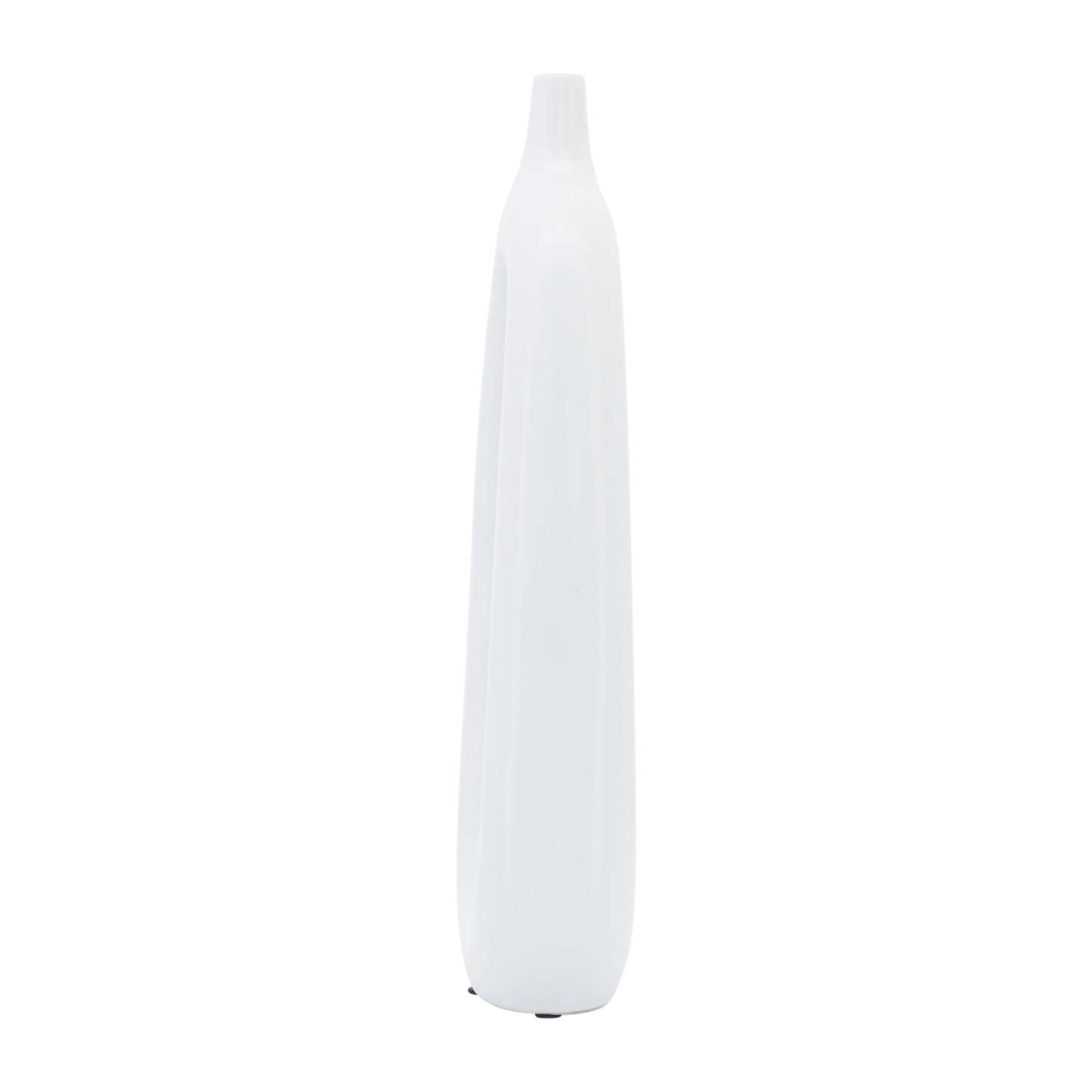 Vase de 14 po en céramique avec découpe - blanc|Ceramic 14 Open Cut-Out Vase - Blanc