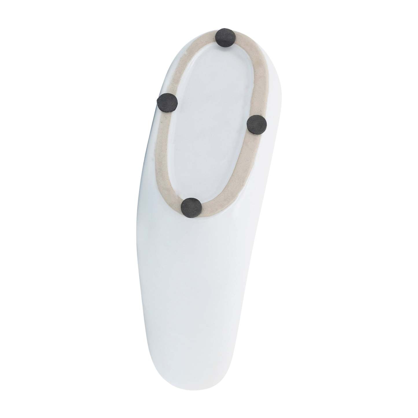 Vase de 14 po en céramique avec découpe - blanc|Ceramic 14 Open Cut-Out Vase - Blanc