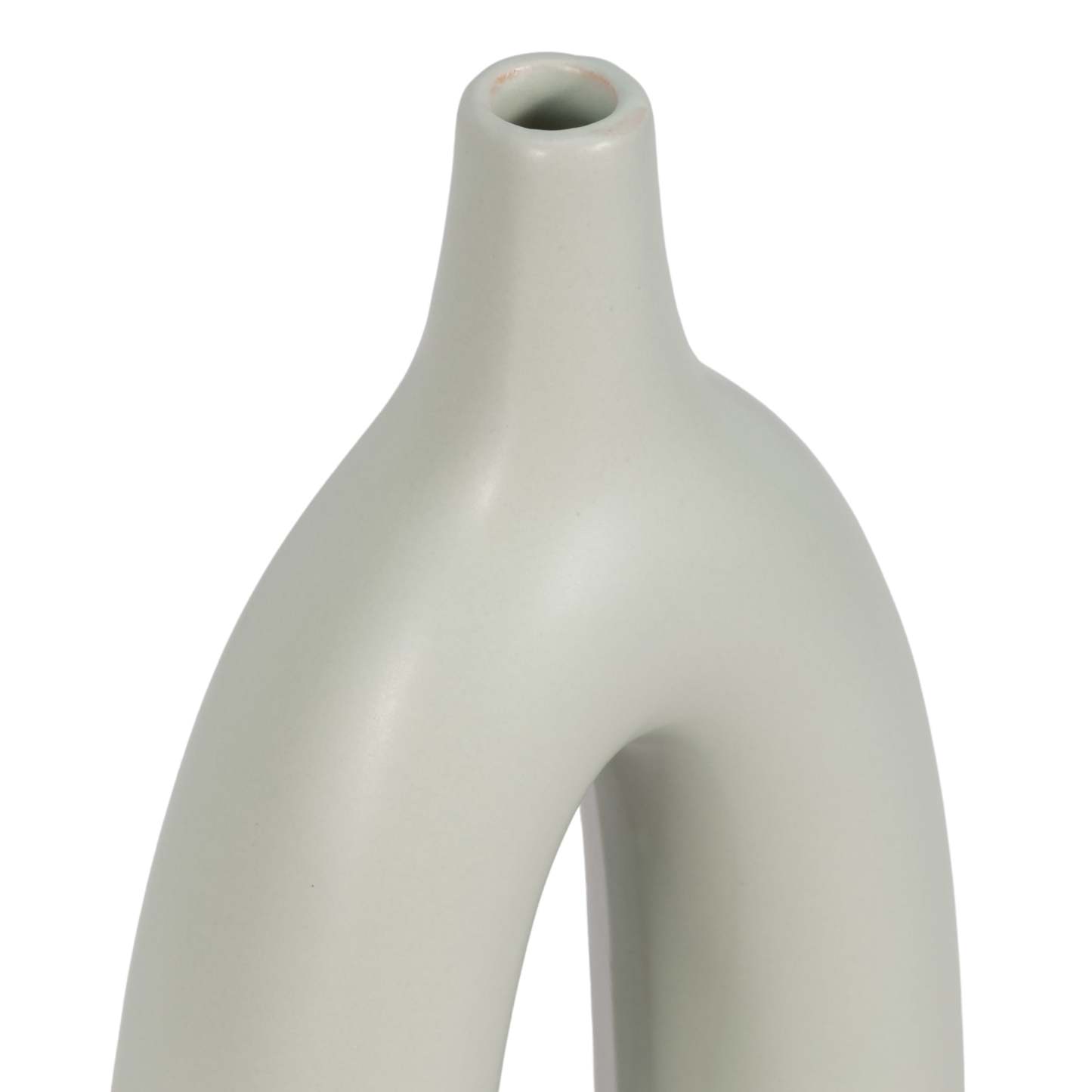 Vase de 14 po en céramique avec découpe - vert sauge|Ceramic 14 Open Cut-Out Vase - Sage Green