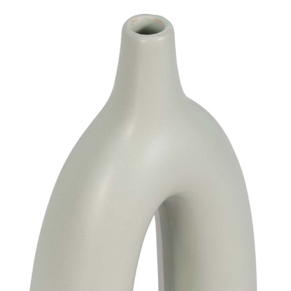 Vase de 14 po en céramique avec découpe - vert sauge|Ceramic 14 Open Cut-Out Vase - Sage Green