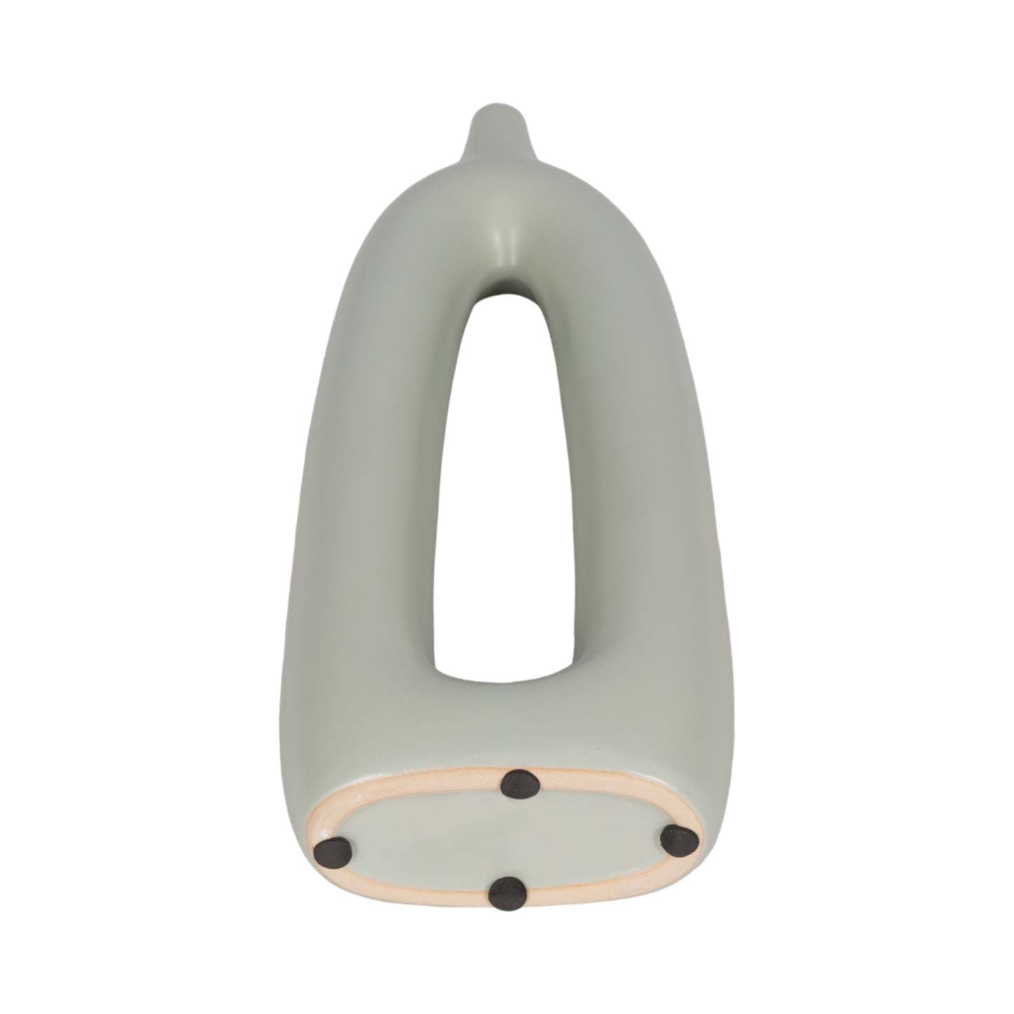 Vase de 14 po en céramique avec découpe - vert sauge|Ceramic 14 Open Cut-Out Vase - Sage Green