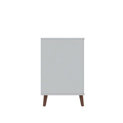 Buffet Hampton de Manhattan Comfort de 39,37 po avec 7 tablettes et pattes en bois massif - blanc