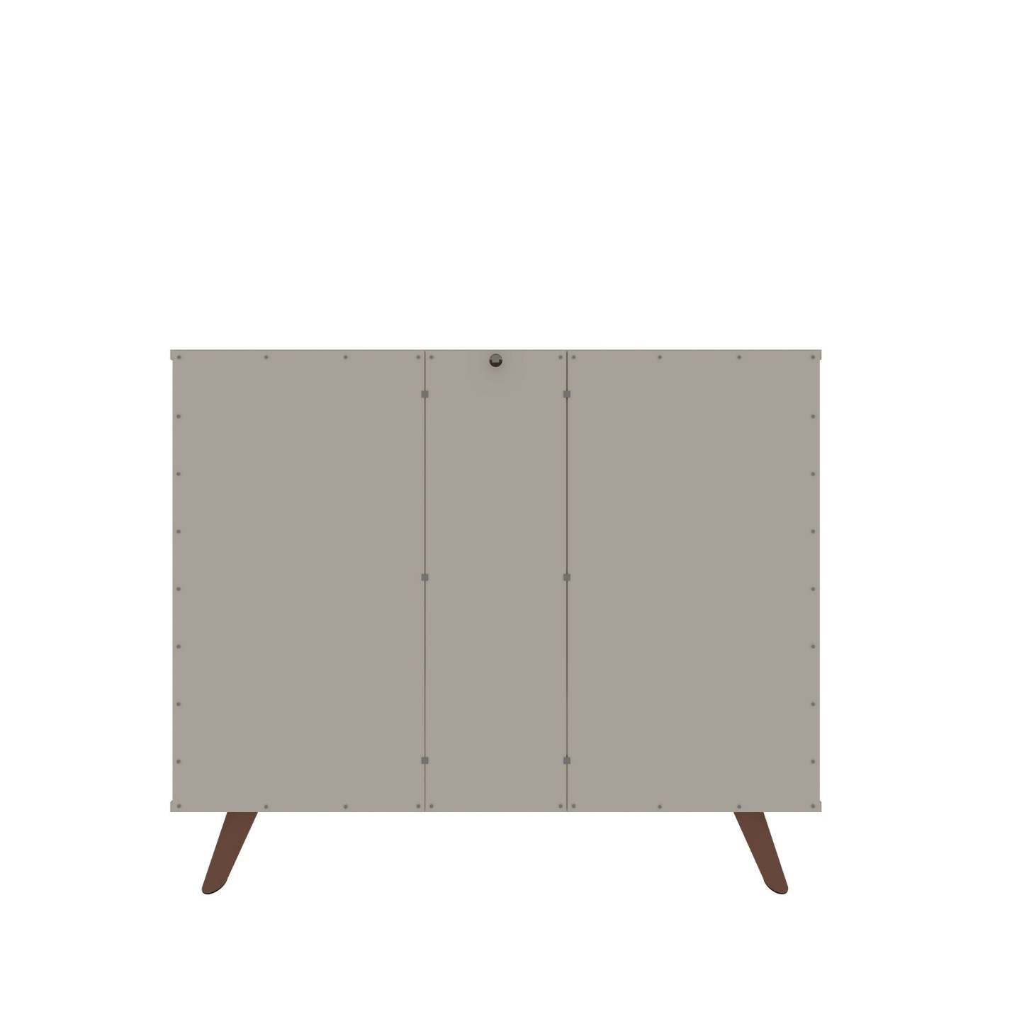 Buffet Hampton de Manhattan Comfort de 39,37 po avec 7 tablettes et pattes en bois massif - blanc cassé
