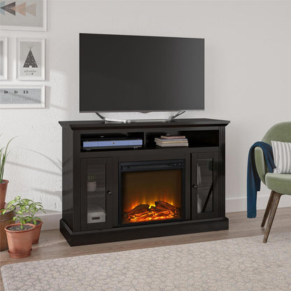 Ameriwood Home Chicago Electric Fireplace TV Console for Flat Screen TVs up to 50 - Espresso|Console pour téléviseur Chicago d'Ameriwood Home avec foyer électrique pour téléviseurs à écran plat jusqu'à 50 po - espresso
