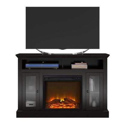 Ameriwood Home Chicago Electric Fireplace TV Console for Flat Screen TVs up to 50 - Espresso|Console pour téléviseur Chicago d’Ameriwood Home avec foyer électrique pour téléviseurs à écran plat jusqu’à 50 po - espresso
