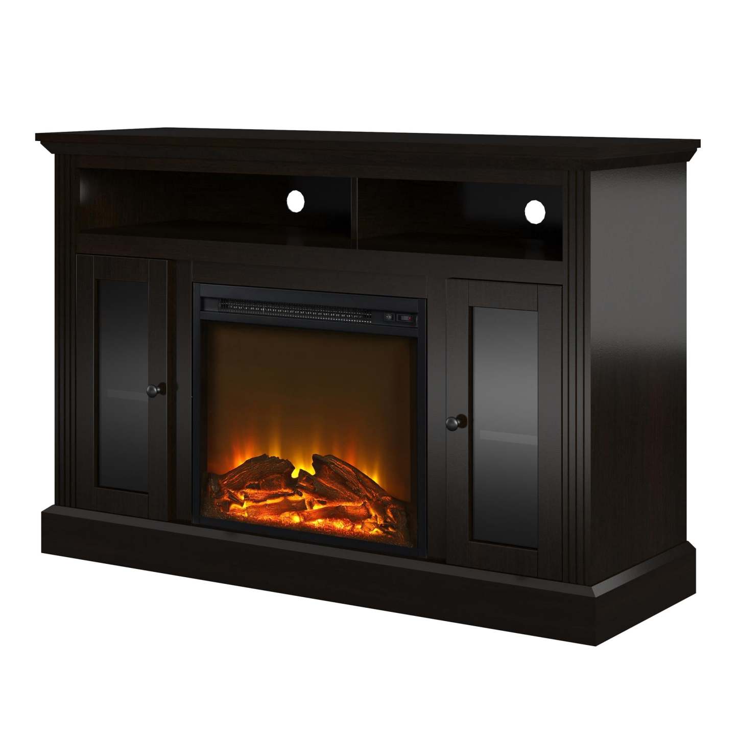 Ameriwood Home Chicago Electric Fireplace TV Console for Flat Screen TVs up to 50 - Espresso|Console pour téléviseur Chicago d'Ameriwood Home avec foyer électrique pour téléviseurs à écran plat jusqu'à 50 po - espresso