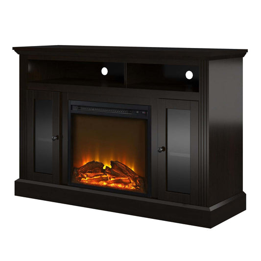 Ameriwood Home Chicago Electric Fireplace TV Console for Flat Screen TVs up to 50 - Espresso|Console pour téléviseur Chicago d'Ameriwood Home avec foyer électrique pour téléviseurs à écran plat jusqu'à 50 po - espresso
