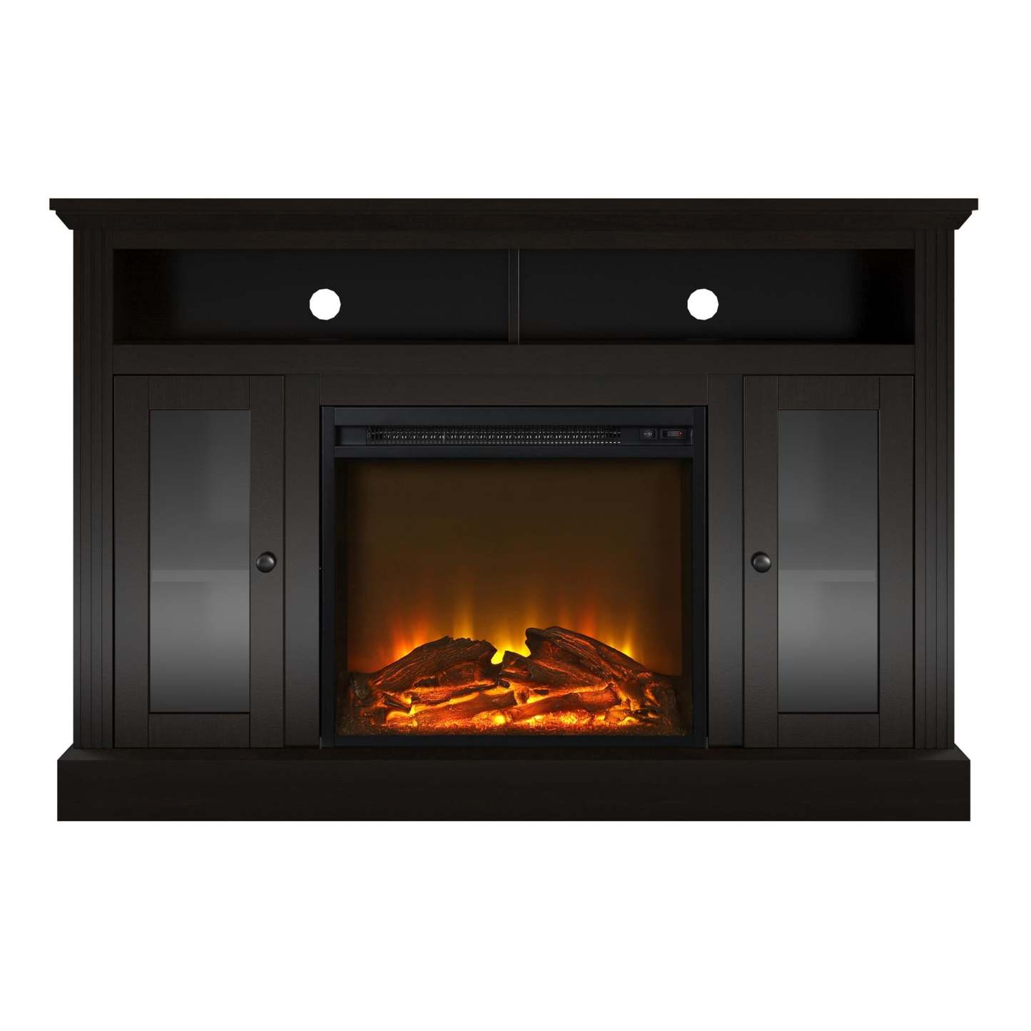 Ameriwood Home Chicago Electric Fireplace TV Console for Flat Screen TVs up to 50 - Espresso|Console pour téléviseur Chicago d’Ameriwood Home avec foyer électrique pour téléviseurs à écran plat jusqu’à 50 po - espresso