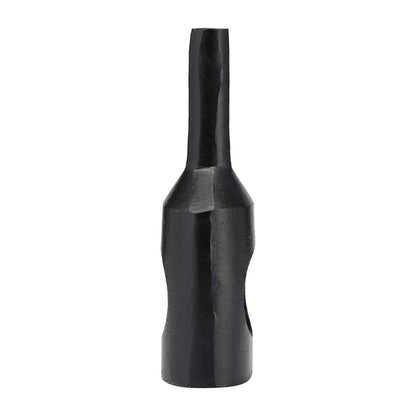 Petit vase moderne de 12 po en métal avec découpe - noir
