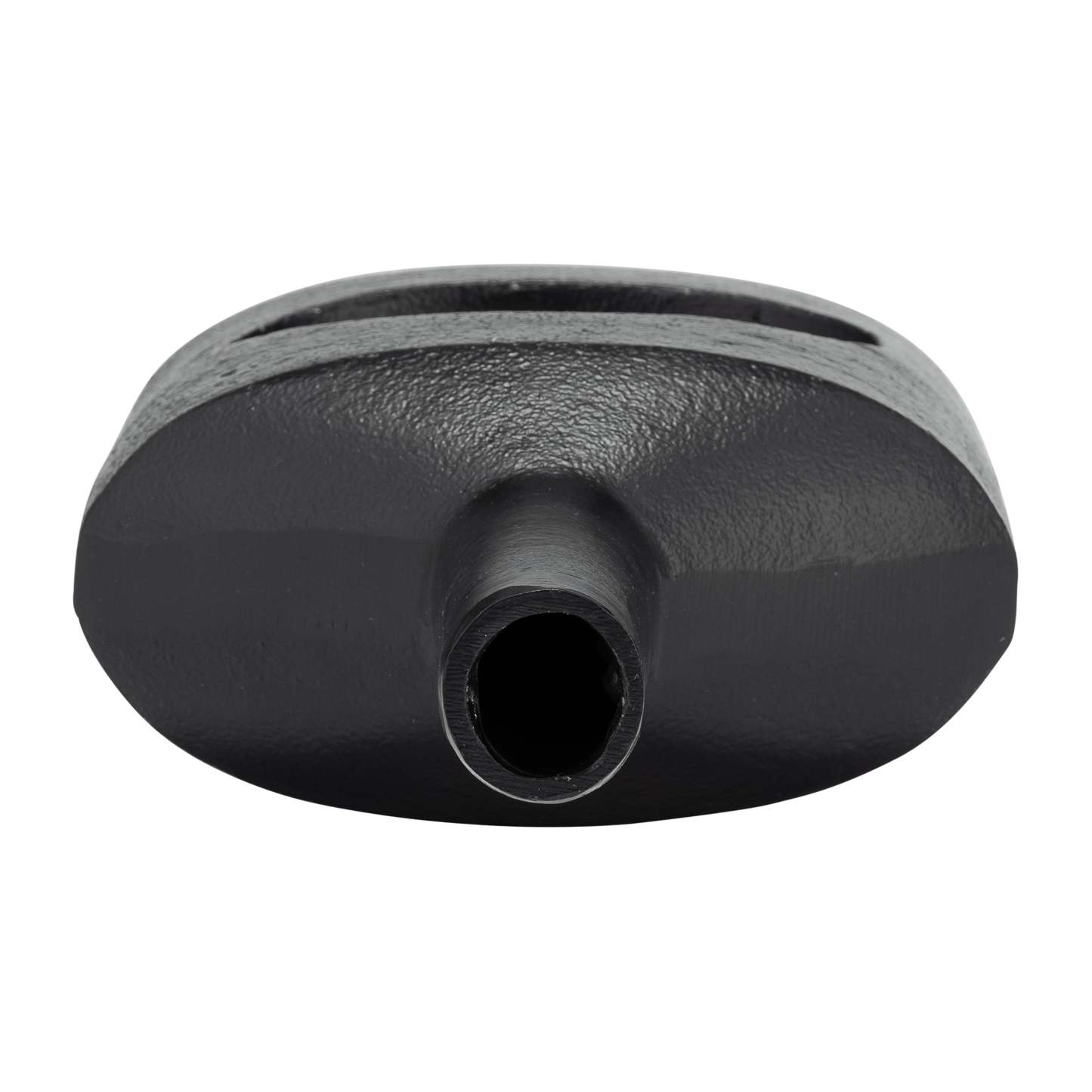 Petit vase moderne de 12 po en métal avec découpe - noir