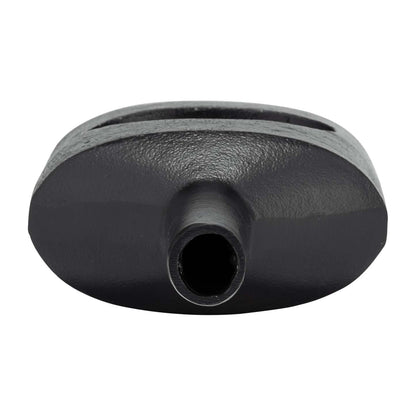 Petit vase moderne de 12 po en métal avec découpe - noir