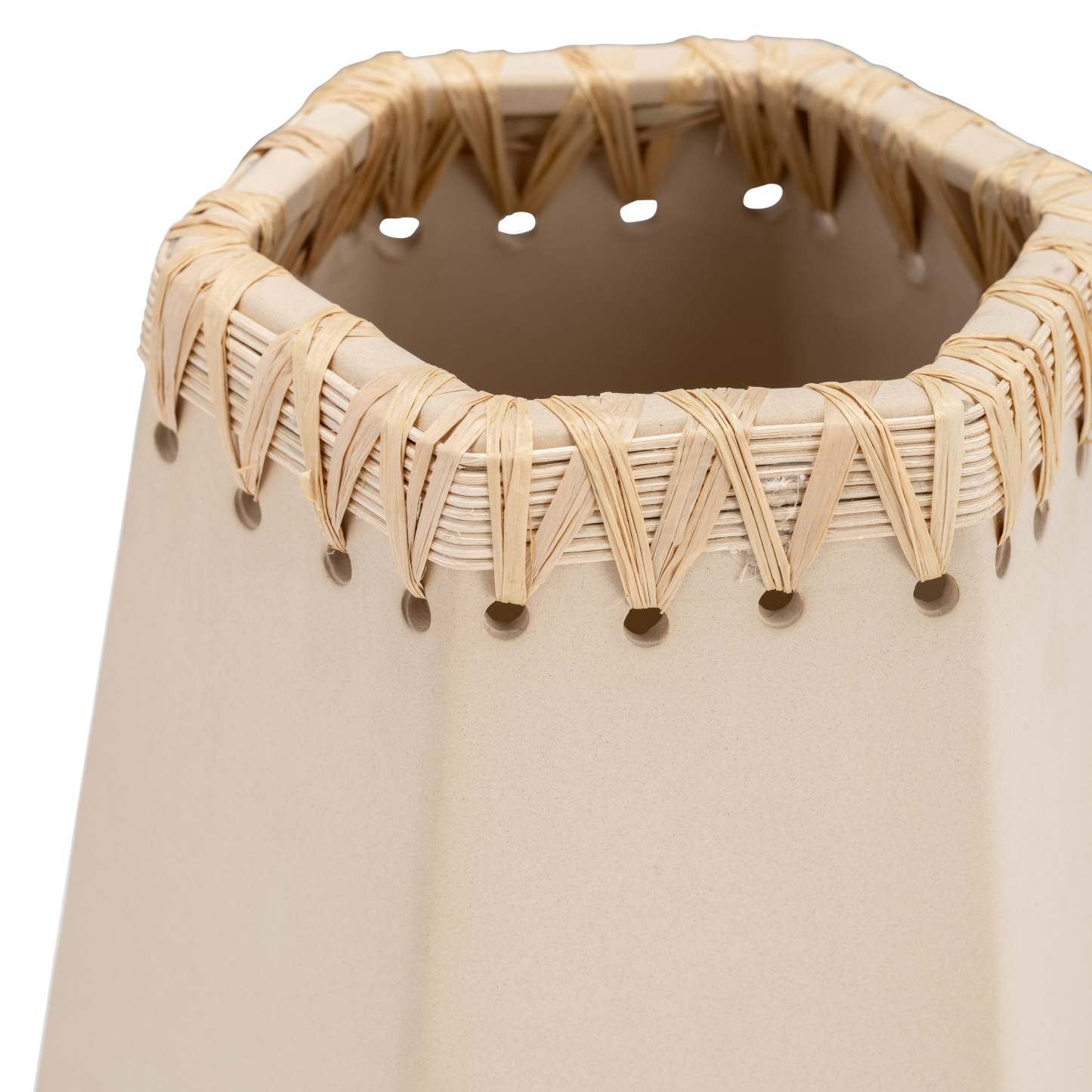 Vase en céramique 11 avec tissage - Naturel|Vase de 11 po en céramique à motif tressé - naturel