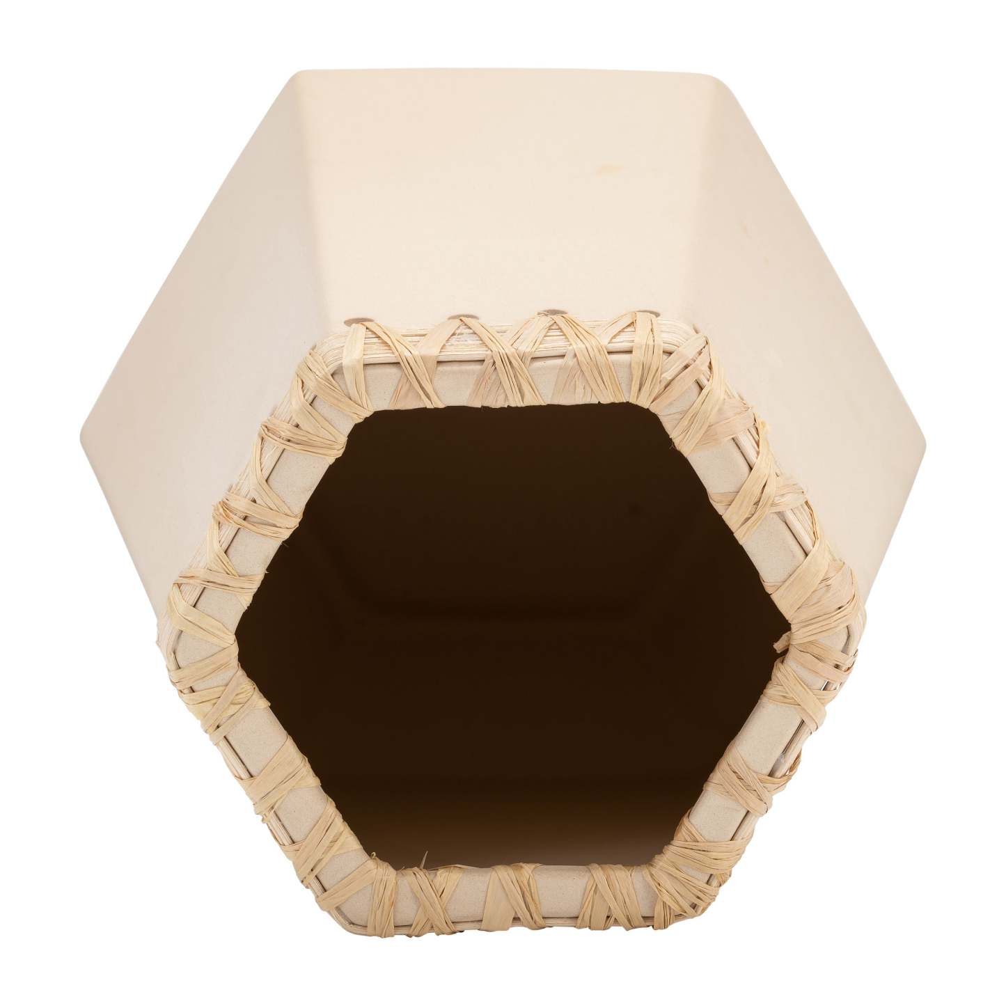 Vase en céramique 11 avec tissage - Naturel|Vase de 11 po en céramique à motif tressé - naturel