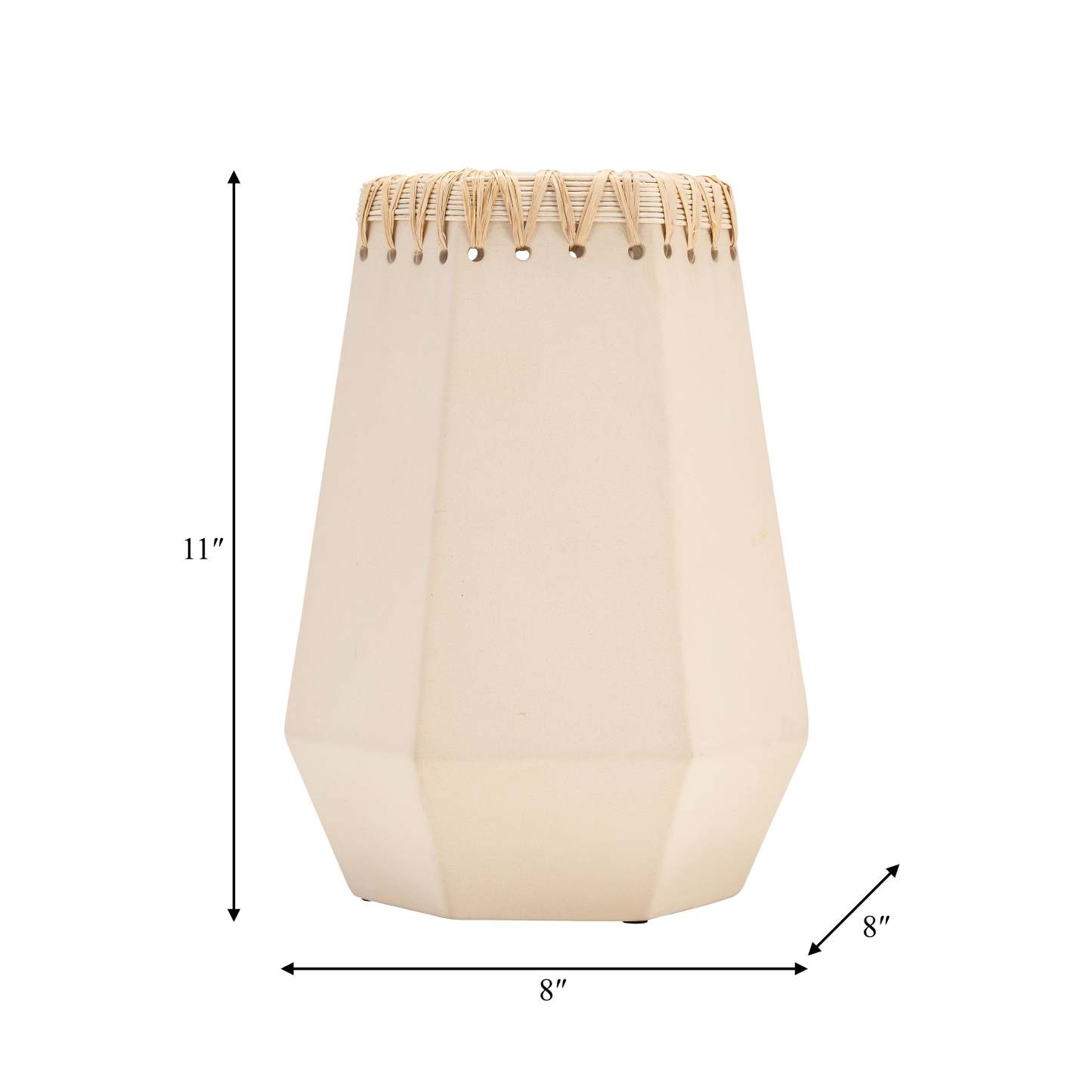 Vase en céramique 11 avec tissage - Naturel|Vase de 11 po en céramique à motif tressé - naturel
