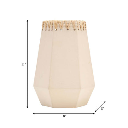 Vase en céramique 11 avec tissage - Naturel|Vase de 11 po en céramique à motif tressé - naturel