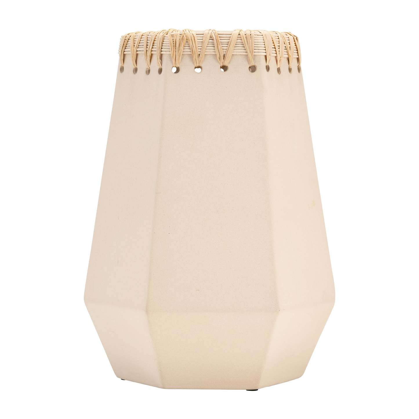 Vase en céramique 11 avec tissage - Naturel|Vase de 11 po en céramique à motif tressé - naturel