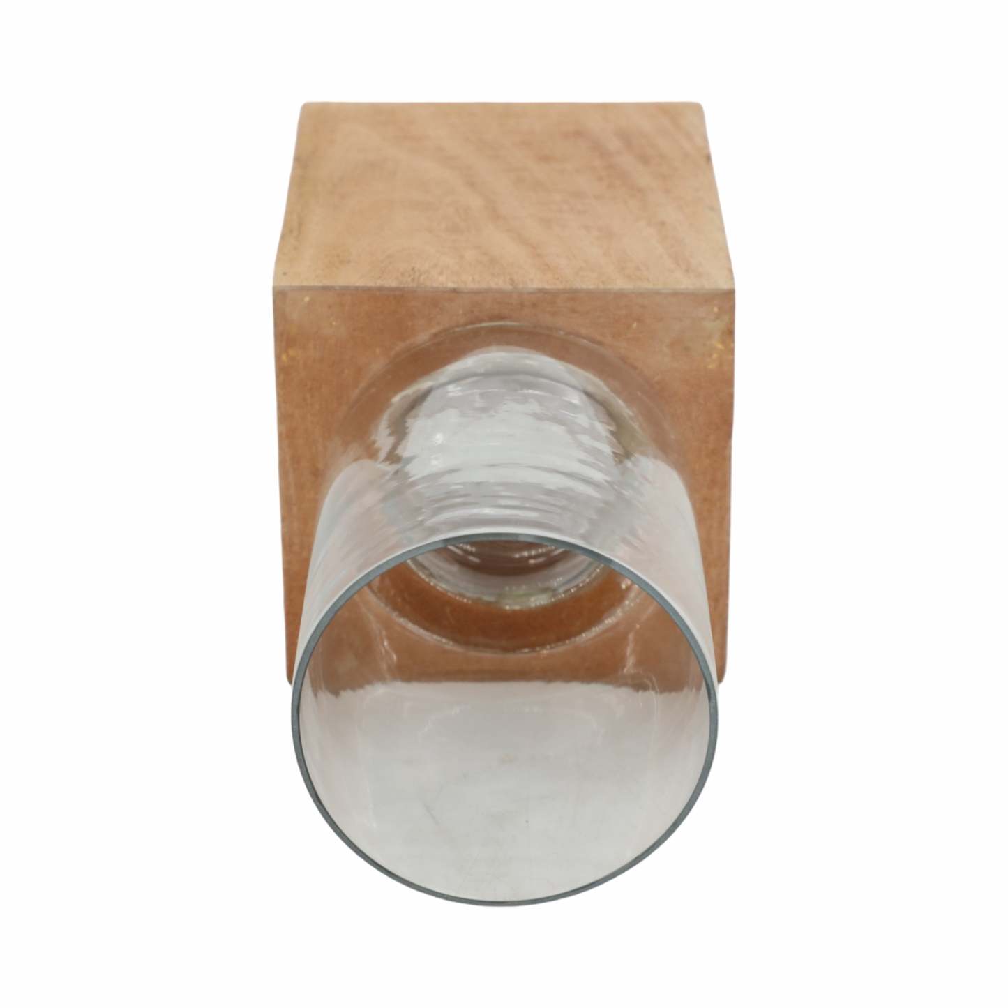 Bougeoir pilier en bois à base carrée de 15 po - Naturel|Bougeoir de 15 po avec base pilier carré en bois - naturel