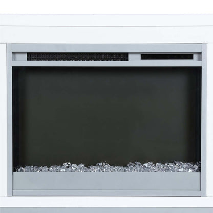 Ameriwood Home Lumina Electric Fireplace TV Stand for TVs up to 70 po - Blanc|Meuble pour téléviseur Lumina d'Ameriwood Home avec foyer électrique pour téléviseurs jusqu'à 70 po - blanc