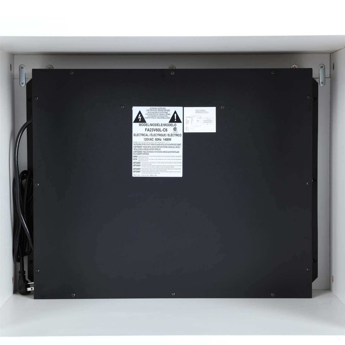 Ameriwood Home Lumina Electric Fireplace TV Stand for TVs up to 70 po - Blanc|Meuble pour téléviseur Lumina d'Ameriwood Home avec foyer électrique pour téléviseurs jusqu'à 70 po - blanc