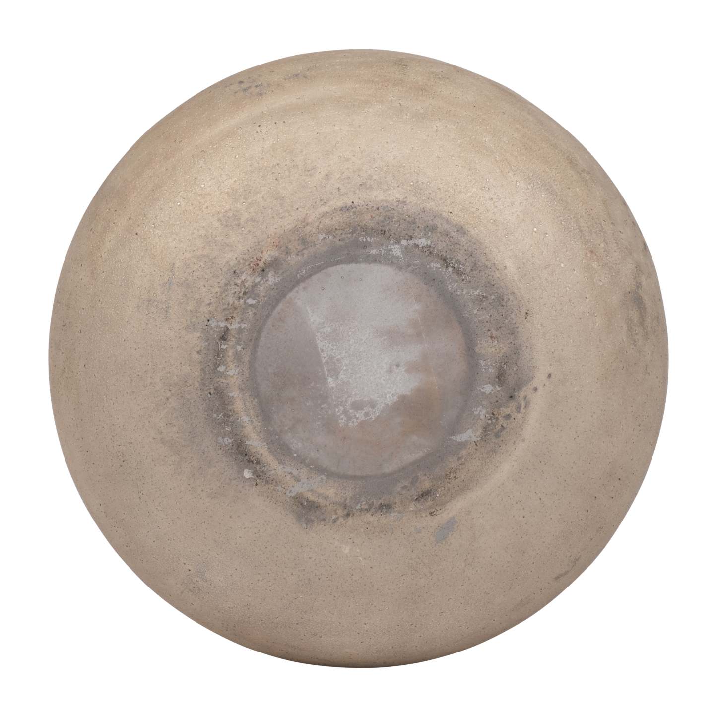 Vase de 9 po en verre au fini antique - ivoire