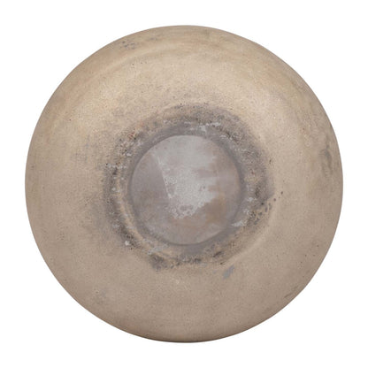 Vase de 9 po en verre au fini antique - ivoire