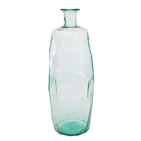 Vase de 29 po en verre - bleu clair