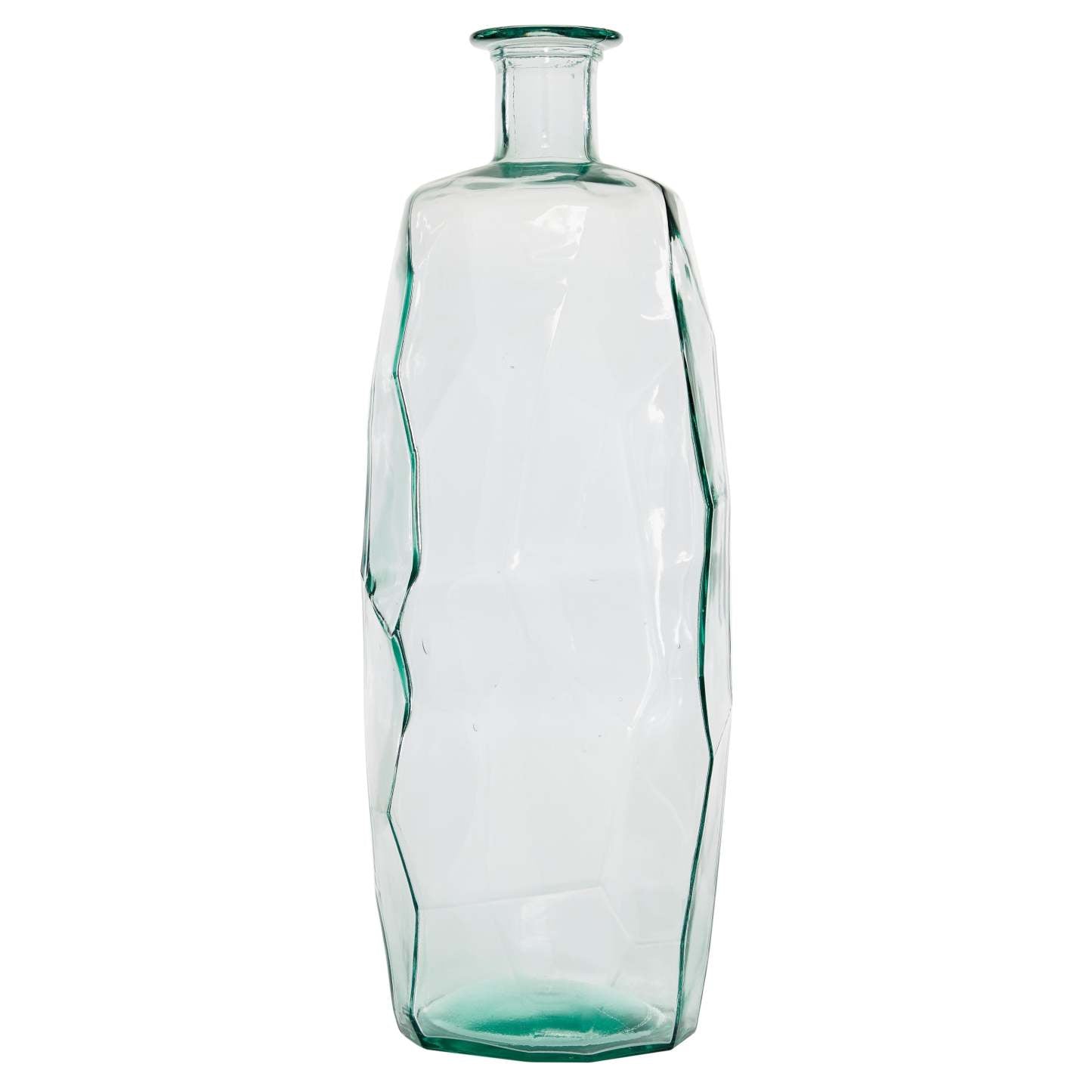 Vase de 29 po en verre - bleu clair