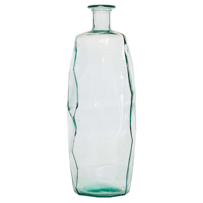 Vase de 29 po en verre - bleu clair