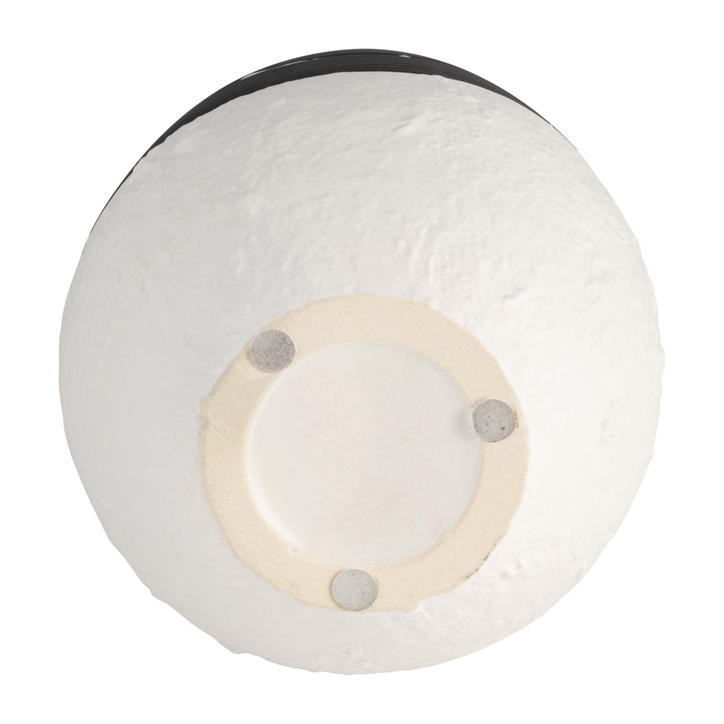 Vase de 11 po en grès noir - noir et blanc