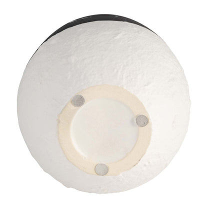 Vase de 11 po en grès noir - noir et blanc