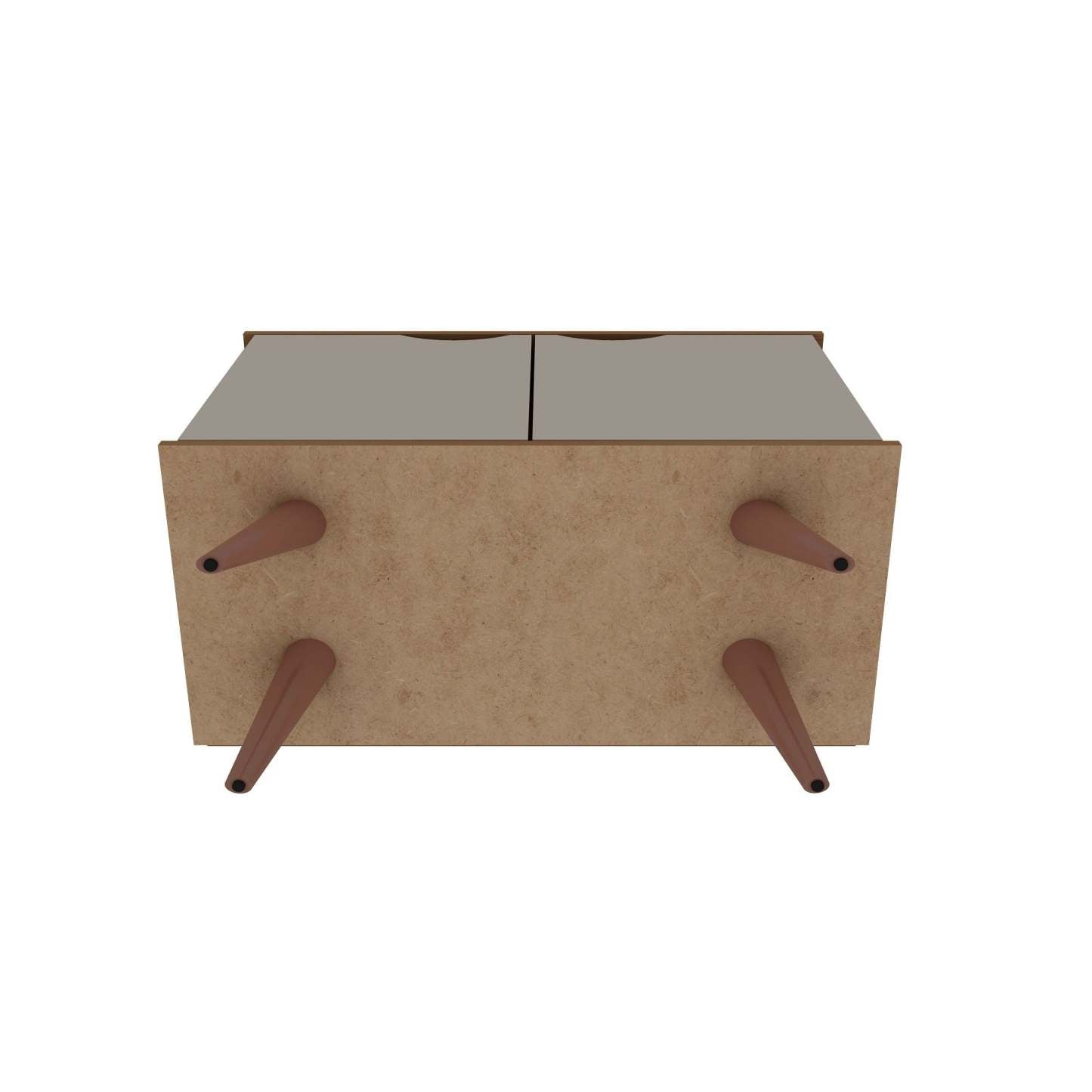 Manhattan Comfort Armoire d'appoint à 2 étagères Hampton avec pieds en bois massif - Blanc cassé et crème d'érable|Armoire décorative Hampton de Manhattan Comfort avec 2 tablettes et pattes en bois massif - blanc cassé et crème d'érable