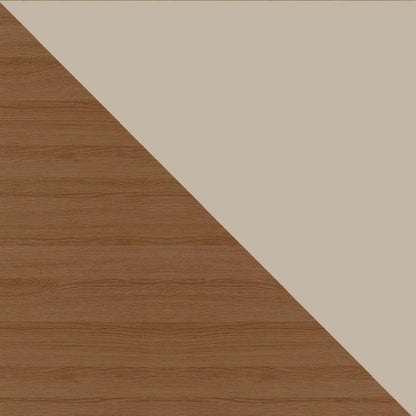 Manhattan Comfort Armoire d'appoint à 2 étagères Hampton avec pieds en bois massif - Blanc cassé et crème d'érable|Armoire décorative Hampton de Manhattan Comfort avec 2 tablettes et pattes en bois massif - blanc cassé et crème d'érable