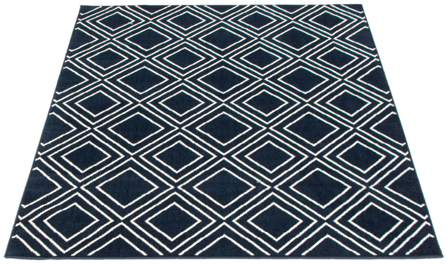 Tapis August Geod Marine-Blanc 7'10 x 10'2|Carpette August bleu marine géodeblanc 7 pi 10 po x 10 pi 2 po|D86FPZK9