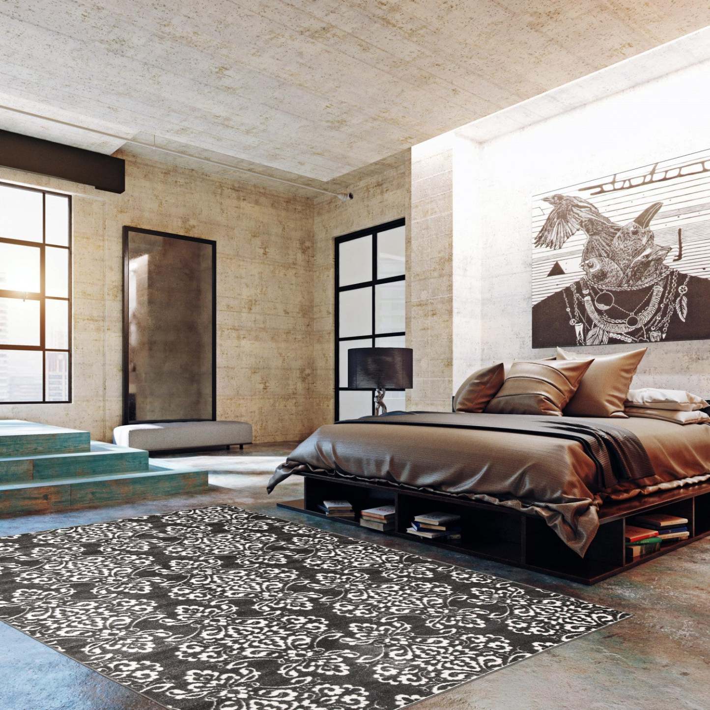 Tapis Caledonia Gris 6'7 x 9'6|Carpette Caledonia grise 6 pi 7 po x 9 pi 6 po|D86FIS2T