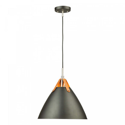 Luminaire suspendu noir à 1 ampoule Tote I | Luminaire suspendu I Tote noir à 1 ampoule | D06H15BB