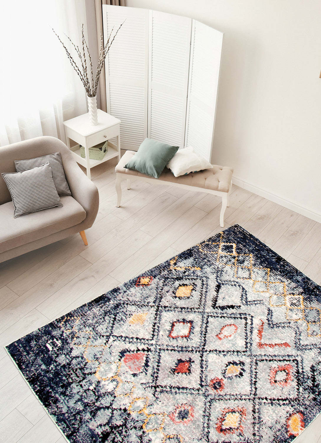 Tapis Makondo Classic bleu - 201 x 290 cm | D290V4TY